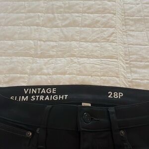 JCrew vintage slim straight black denim